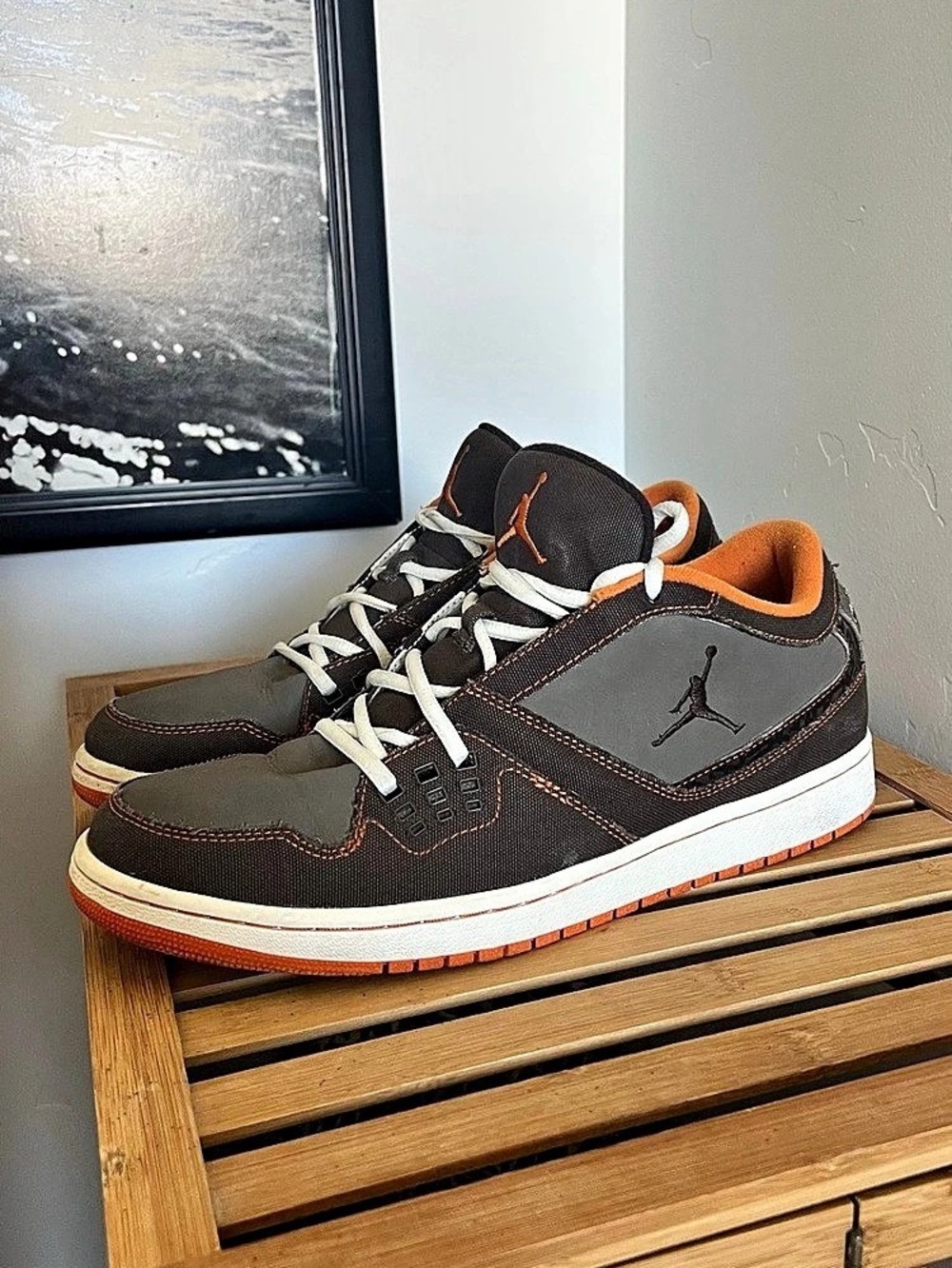 Jordan Air Jordan 1 Low Sneakers Black & Orange US 12
